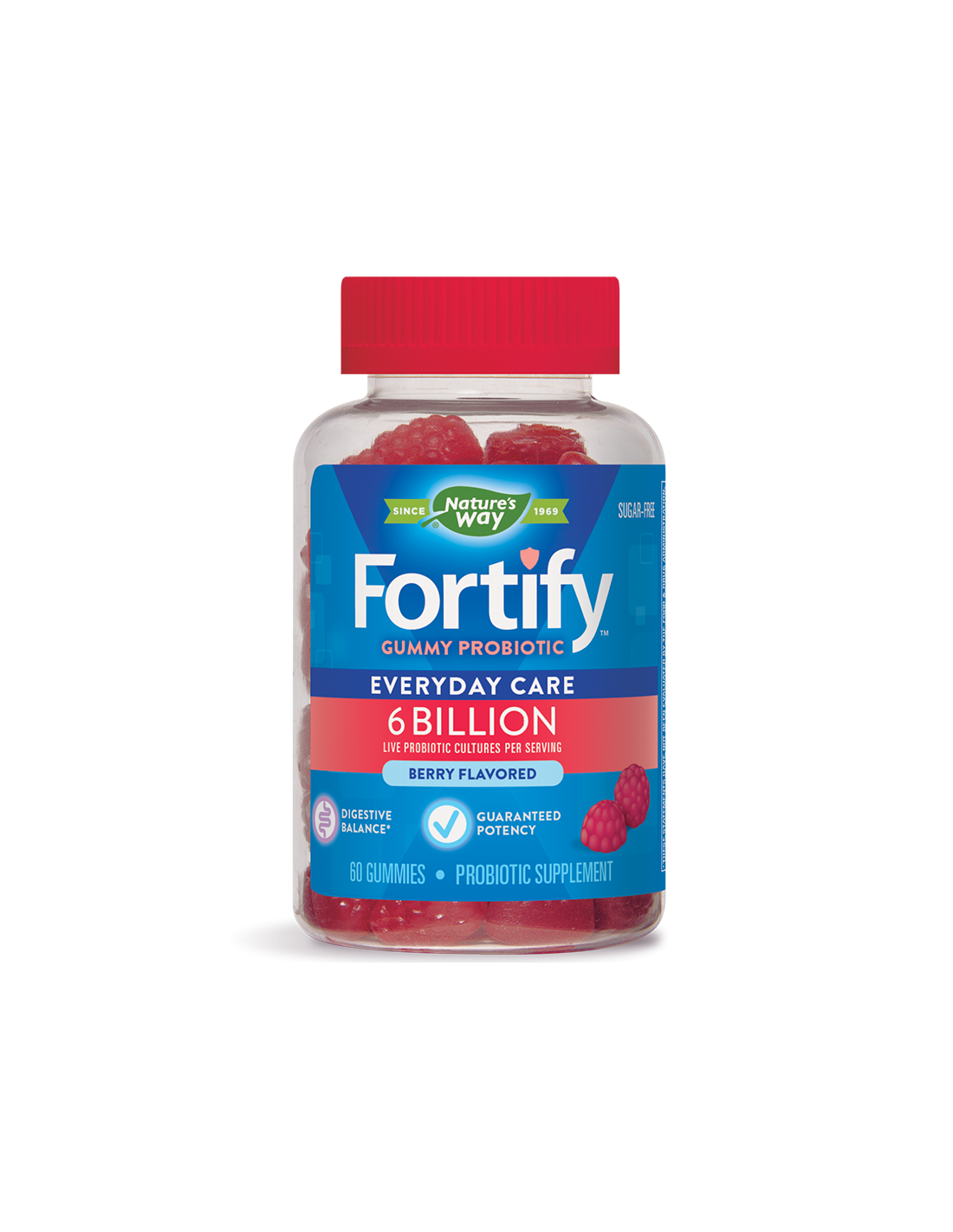 Fortify™ Gummy Probiotic - Фортифай™ гъми пробиотик - 6 милиарда активни пробиотици, 60 желирани таблетки Nature’s Way - Feel You