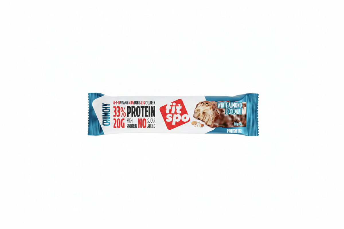 Crunchy Protein Bar Кокос и Бъдем 33% Протеин /12 x 60 г/