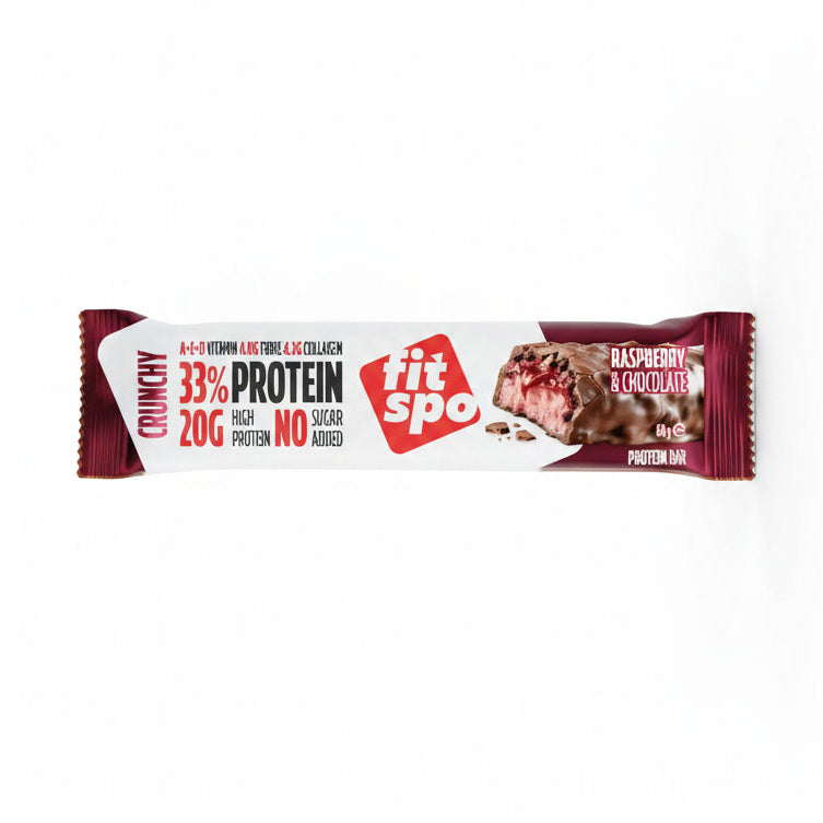 Crunchy Protein Bar Малина 33% Протеин /12 x 60 г/