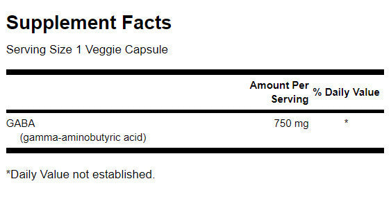 GABA 750 mg / Maximum Strength - 60 капсули - Feel You