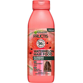 GARNIER - Fructis Hair Food Watermelon Plumping Shampoo - Gentle shampoo for hair volume - 350ml