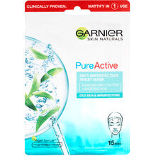 GARNIER - Skin Naturals Pure Active - Moisturizing textile mask against imperfections enriched with tea tree and salicylic acid - 23.0g - Feel You
