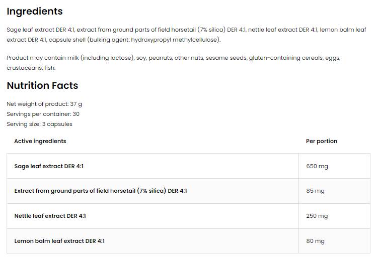 Sweat Blocker 90 капсули - Feel You