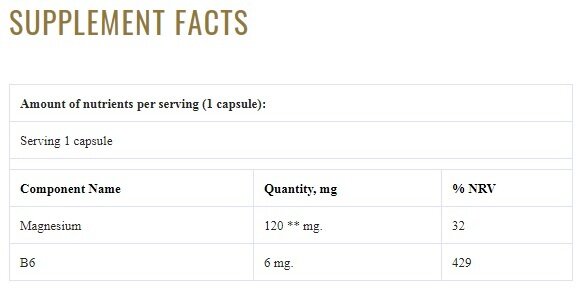 GRASSBERG Magnesium Premium B6 60 Caps - Feel You
