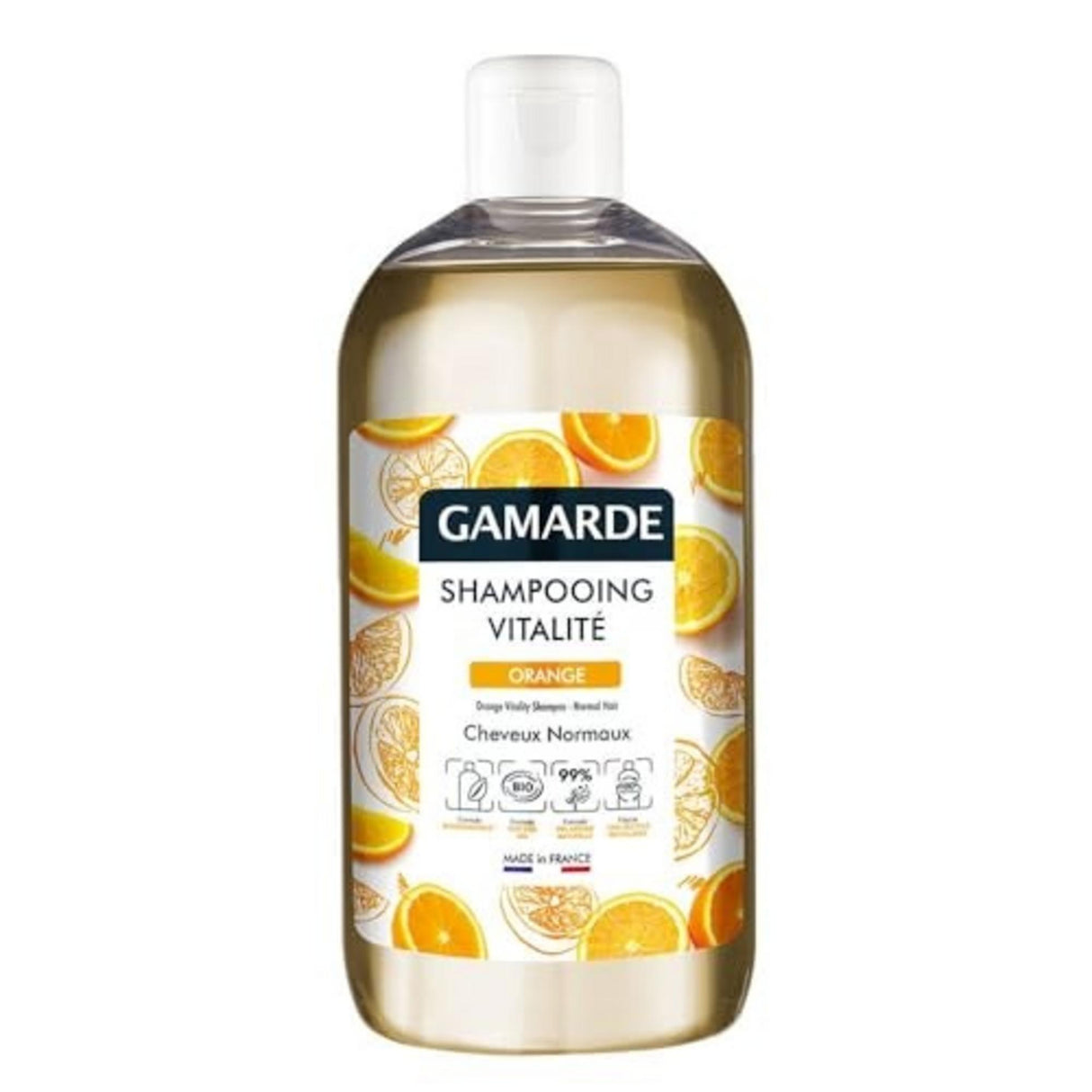 Gamarde, Bio, Orange, Hair Shampoo, Revitalizing, 500 ml - Feel You