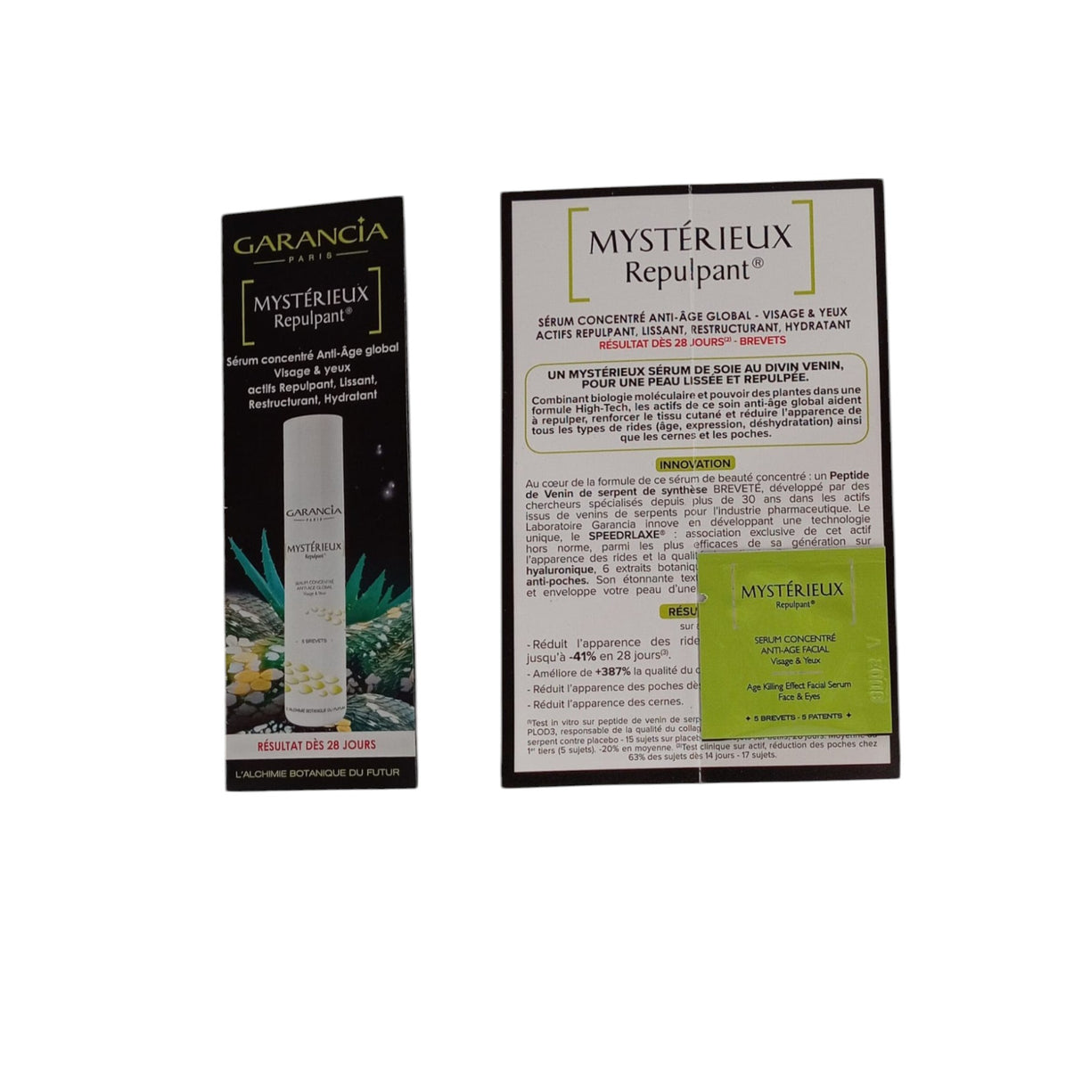 Garancia, Mysterieux Repulpant, Silicone Free, Anti-Ageing, Serum, For Face & Eyes, 1 ml *Sample - Feel You