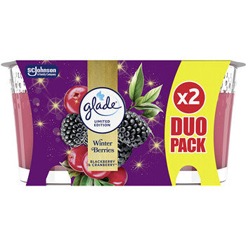 Glade - Winter Berries Duo Candle - Sada vonných svíček - 112.0g - Feel You