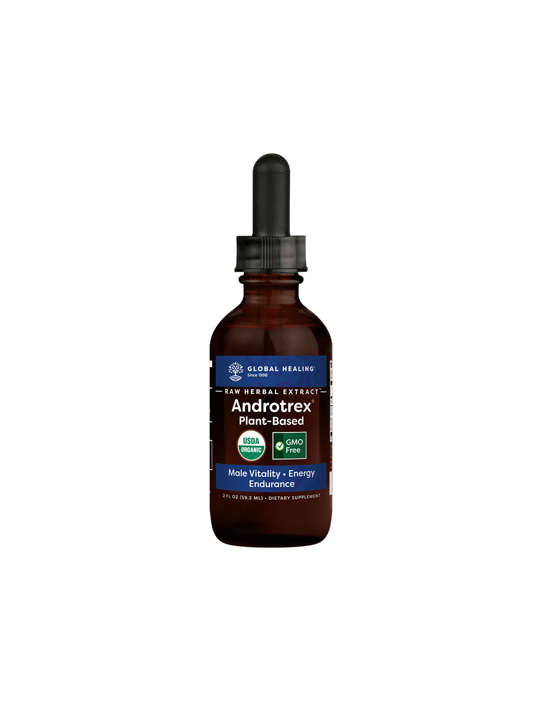 Global Healing – Androtrex Plant-Based – 1 mL – Raw Herbal Extract, 59.2 ml - Feel You