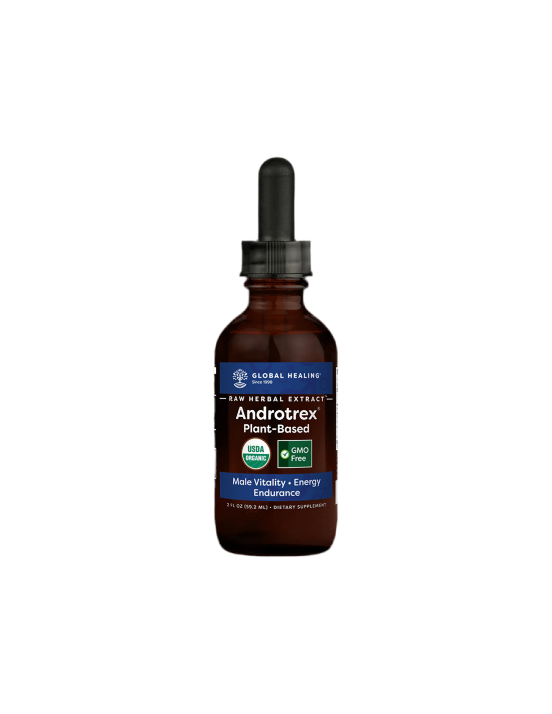 Global Healing – Androtrex Plant-Based – 1 mL – Raw Herbal Extract, 59.2 ml - Feel You