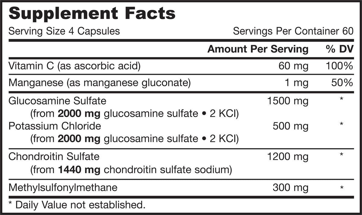 Glucosamine, Chondroitin, MSM - 240 капсули - Feel You