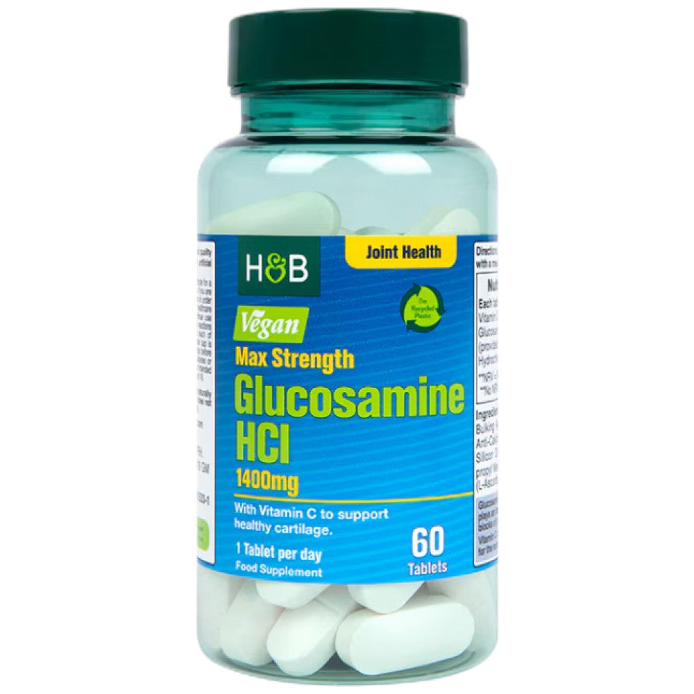 Glucosamine HCl 1400 mg | Max Strength - Vegan Friendly - 60 Таблетки - Feel You