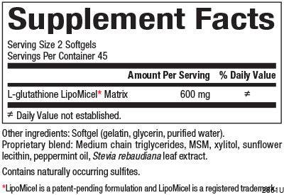Glutathione LipoMicel Matrix 300 mg - 90 Гел капсули - Feel You