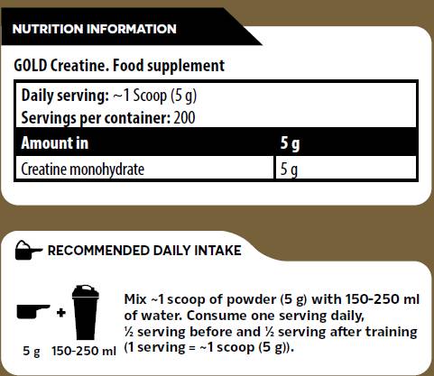 Gold Line / Gold Creatine Monohydrate - 1000 грама - Feel You