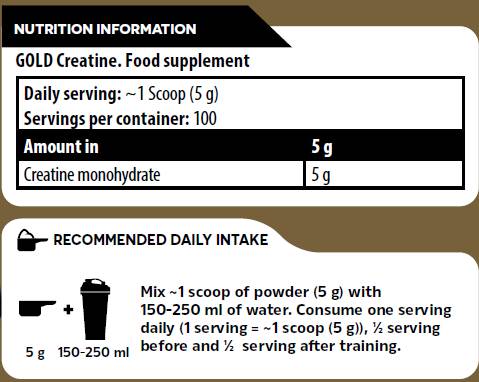 Gold Line / Gold Creatine Monohydrate - 500 грама - Feel You