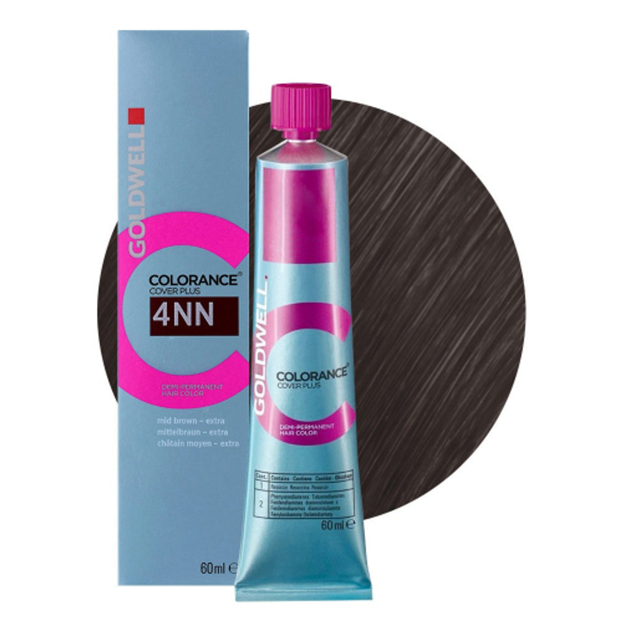 Goldwell, Colorance, Demi-Permanent Hair Dye, 4NN Intense Medium Brown, 60 ml - Feel You