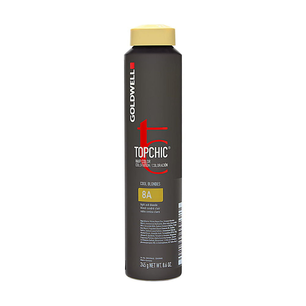Goldwell, TopChic, Permanent Hair Dye, 8A Light Ash Blonde, 250 ml - Feel You