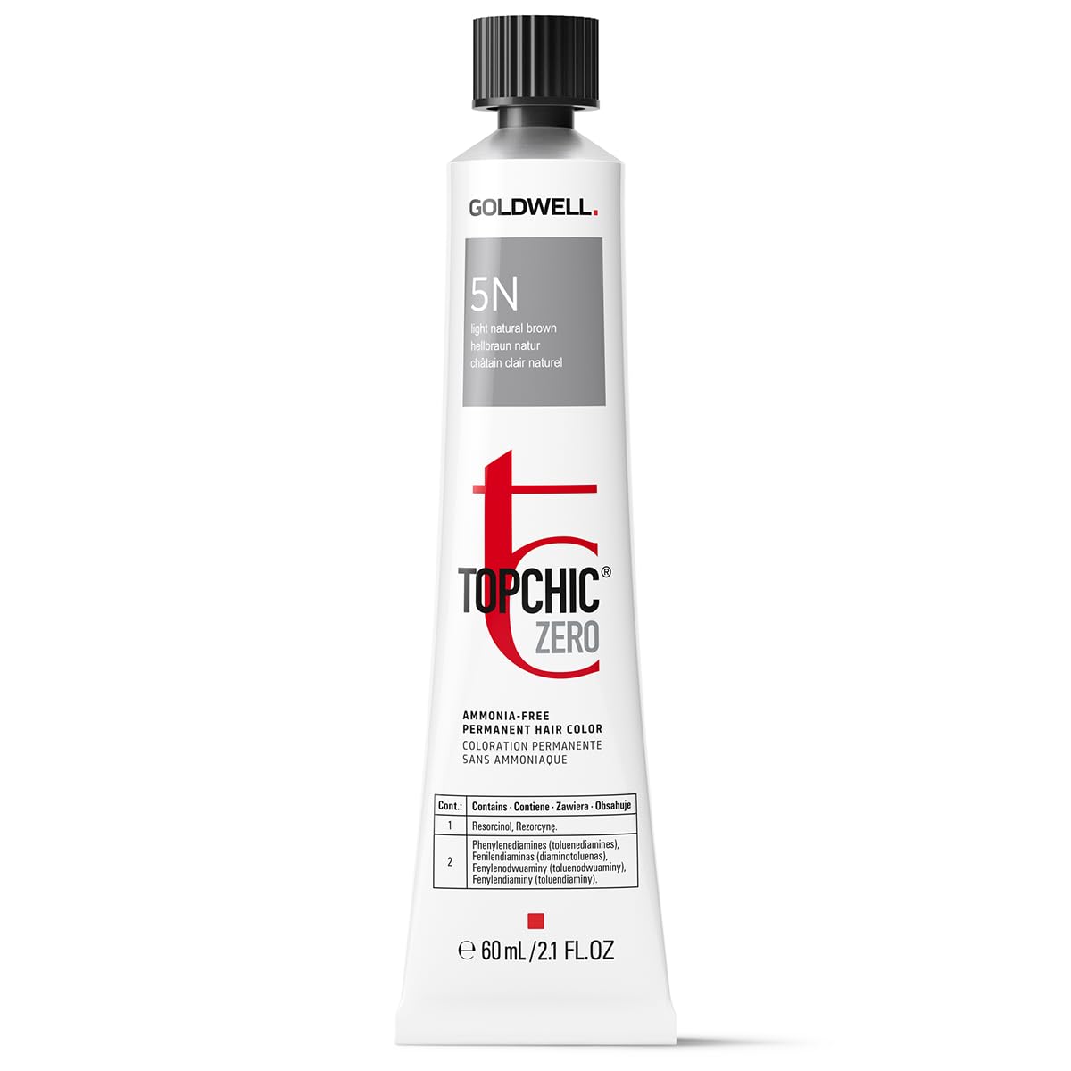 Goldwell, TopChic Zero, Permanent Hair Dye, 5N Light Natural Brown, 60 ml - Feel You