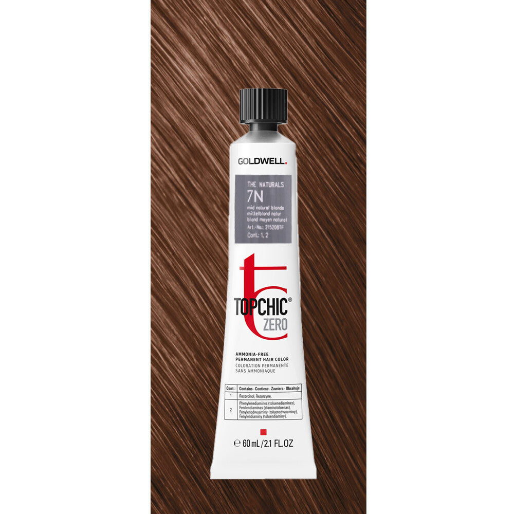 Goldwell, TopChic Zero, Permanent Hair Dye, 7N Natural Blonde, 60 ml - Feel You