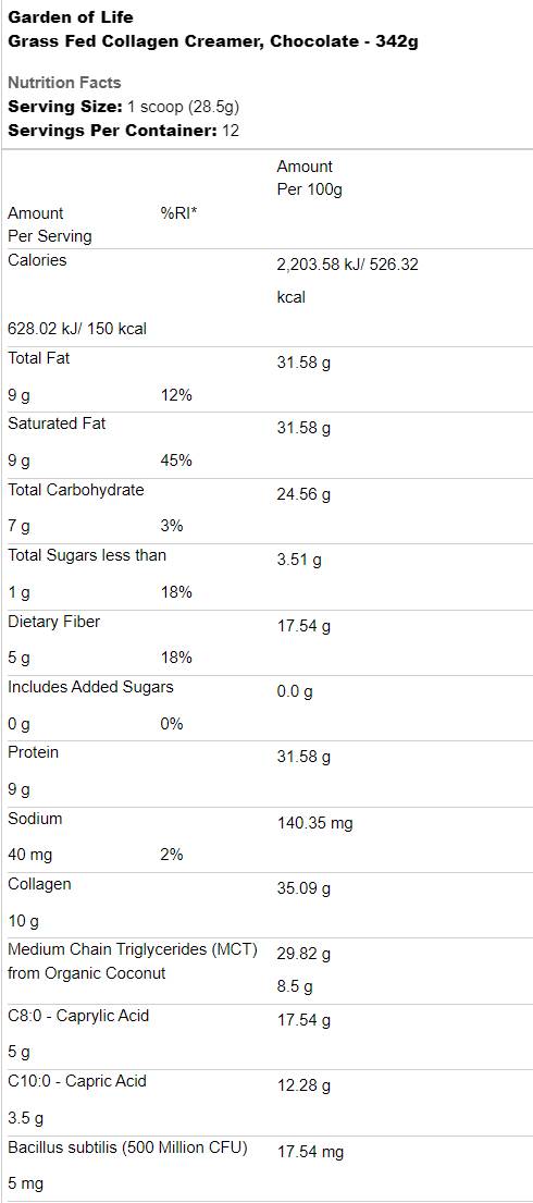 Grass Fed Collagen Creamer - 330 грама - Feel You