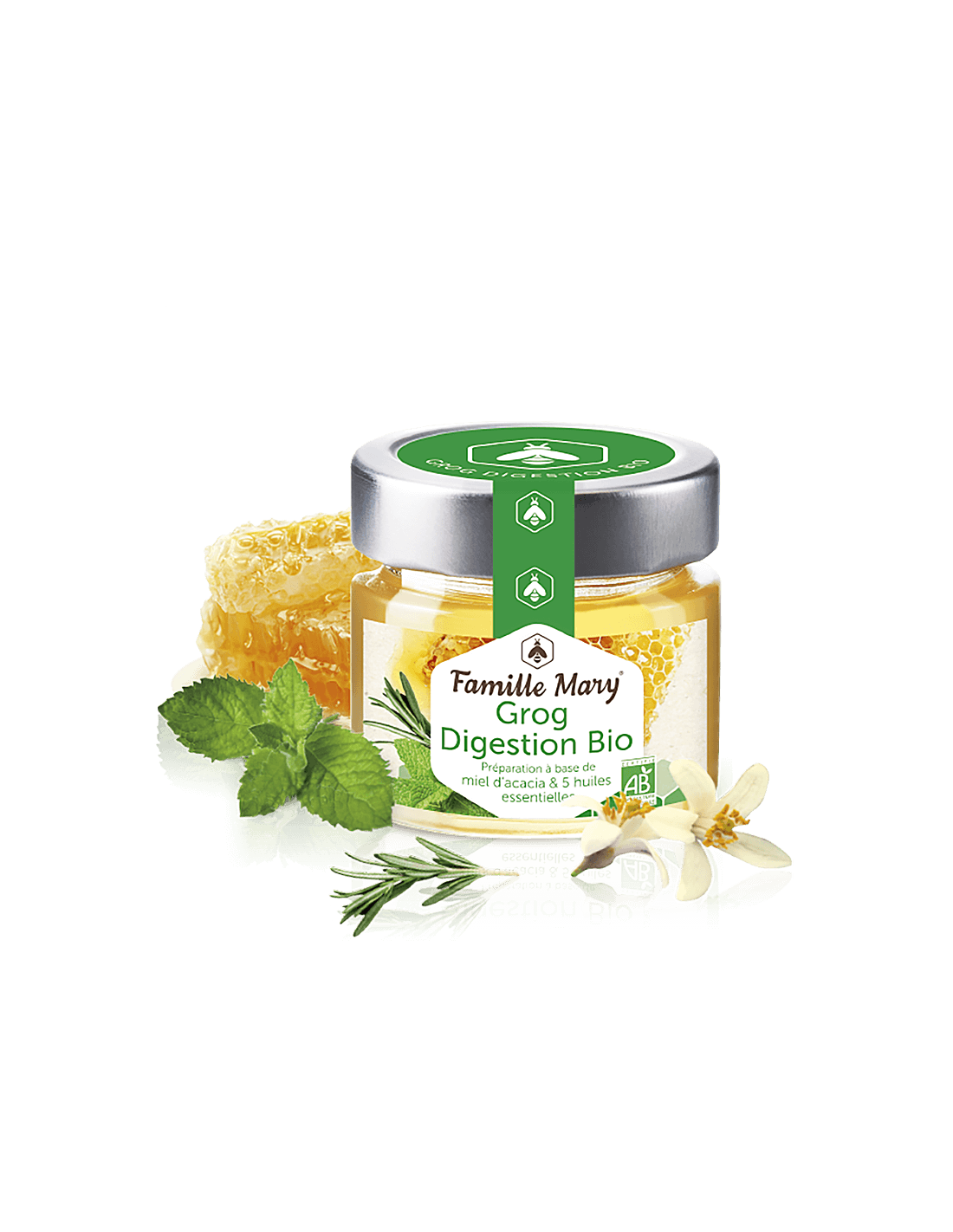 Grog Digestion Bio/Грог за добро храносмилане (с акациев мед и етерични масла), 100 g Famille Mary - Feel You