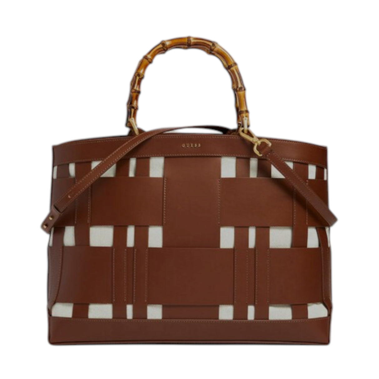 Guess, Aida, Textile Bag, Dark Brown, HWAIDWL2301, For Women, 28 x 33 x 22 cm - Feel You