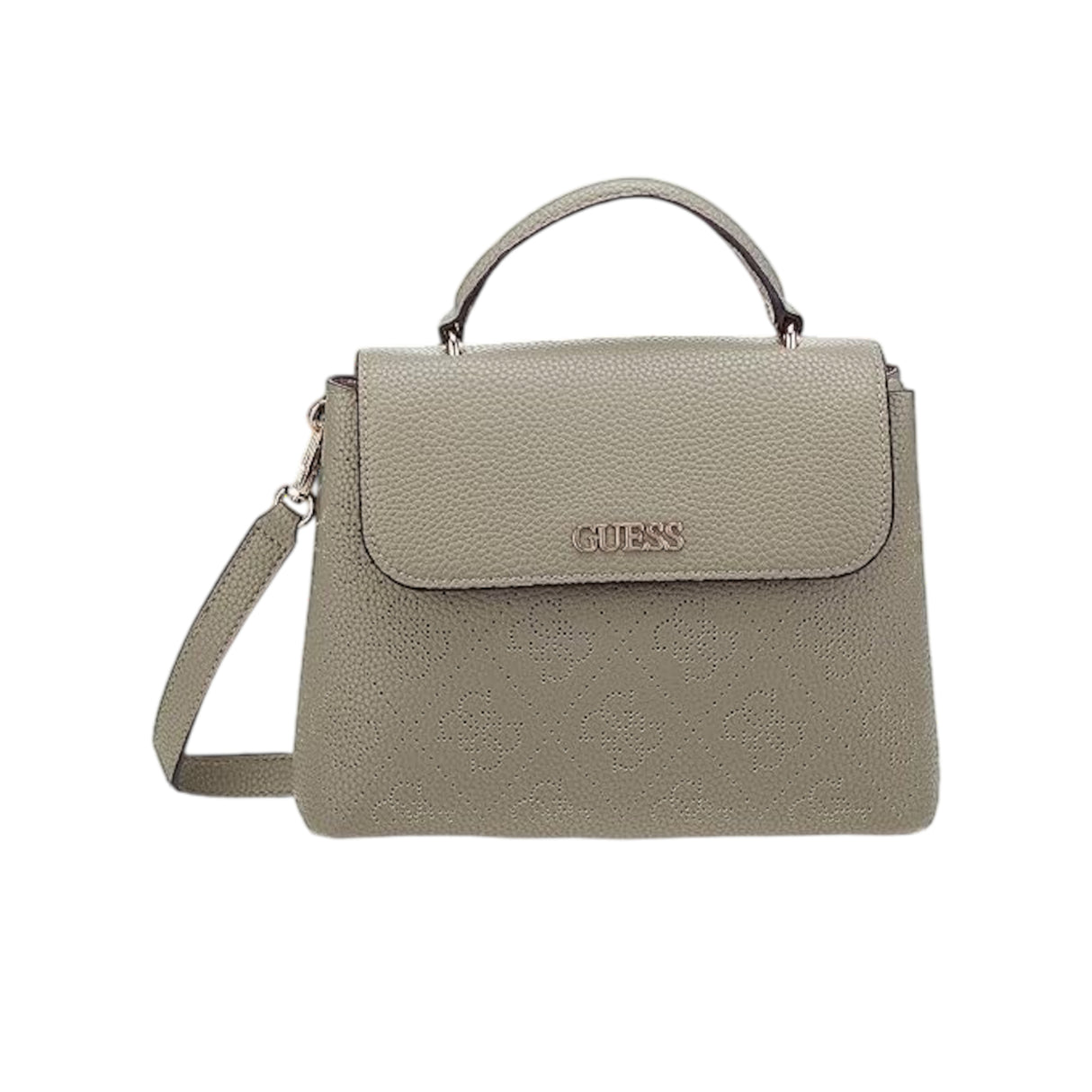 Guess, Amara, Synthetic Leather, 4G Logo, Textile Crossbody Bag, Sage, SG849318, 34 x 29 x 11 cm, For Women - Feel You