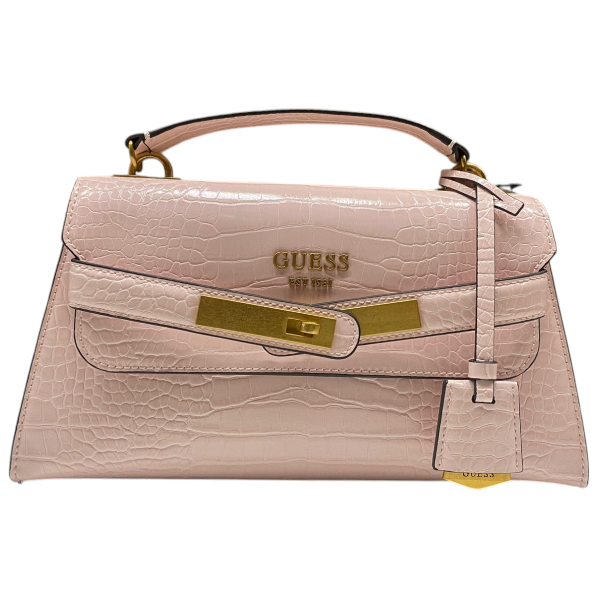 Guess, Enisa, Polyurethane, Textile Bag, Powder Pink, CA842120, For Women, 29 x 16.5 x 11 cm - Feel You