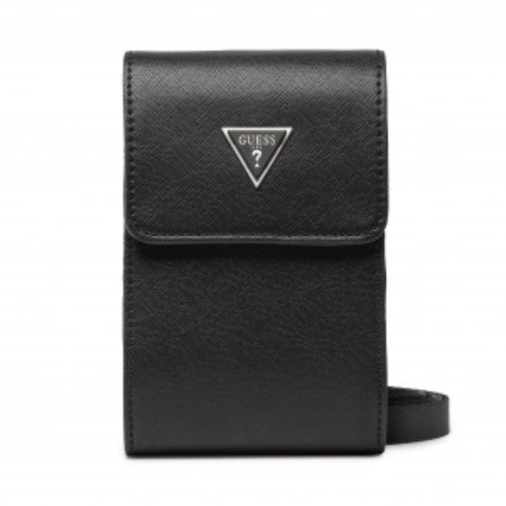 Guess, Guess, Synthetic Leather, Badge Holder, Textile Crossbody Bag, Black, HMCERT, 11 x 17 x 4 cm, For Women - Feel You