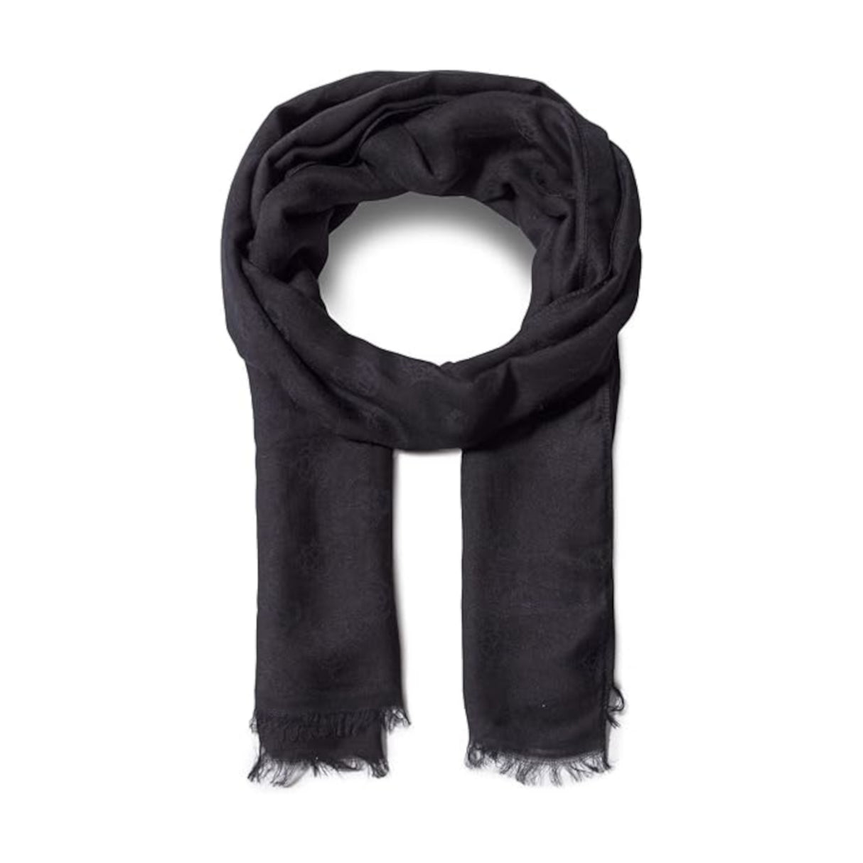 Guess, Ninette Jacquard, Textile Scarf, Black, 8 x 180, For Women - Feel You