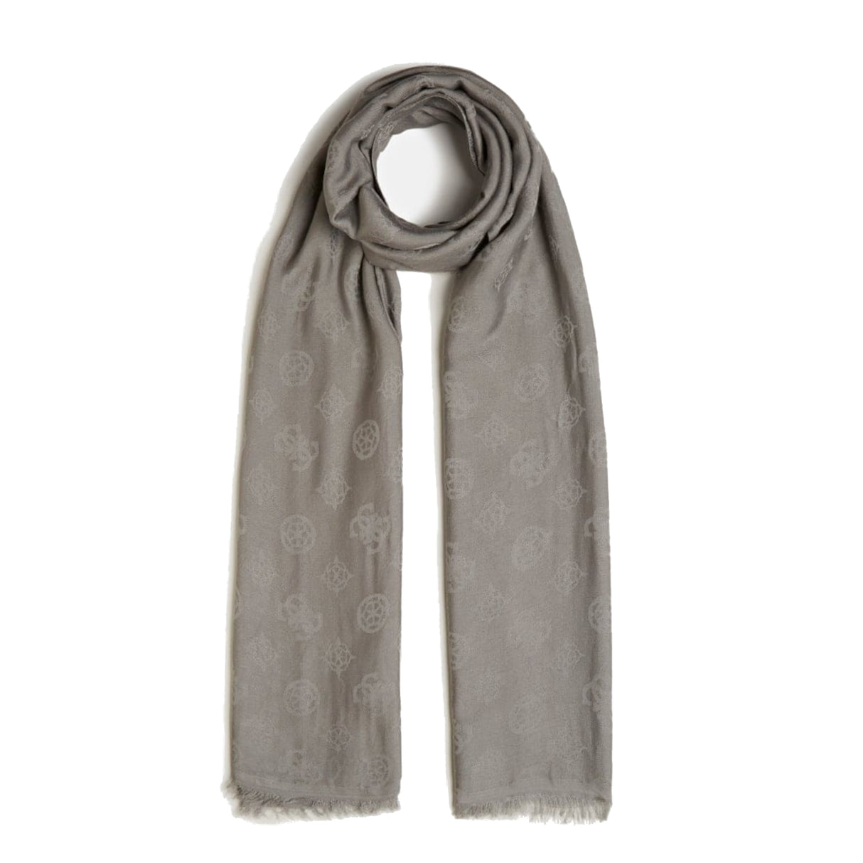 Guess, Ninette Jacquard, Textile Scarf, Gray, 8 x 180, For Women - Feel You