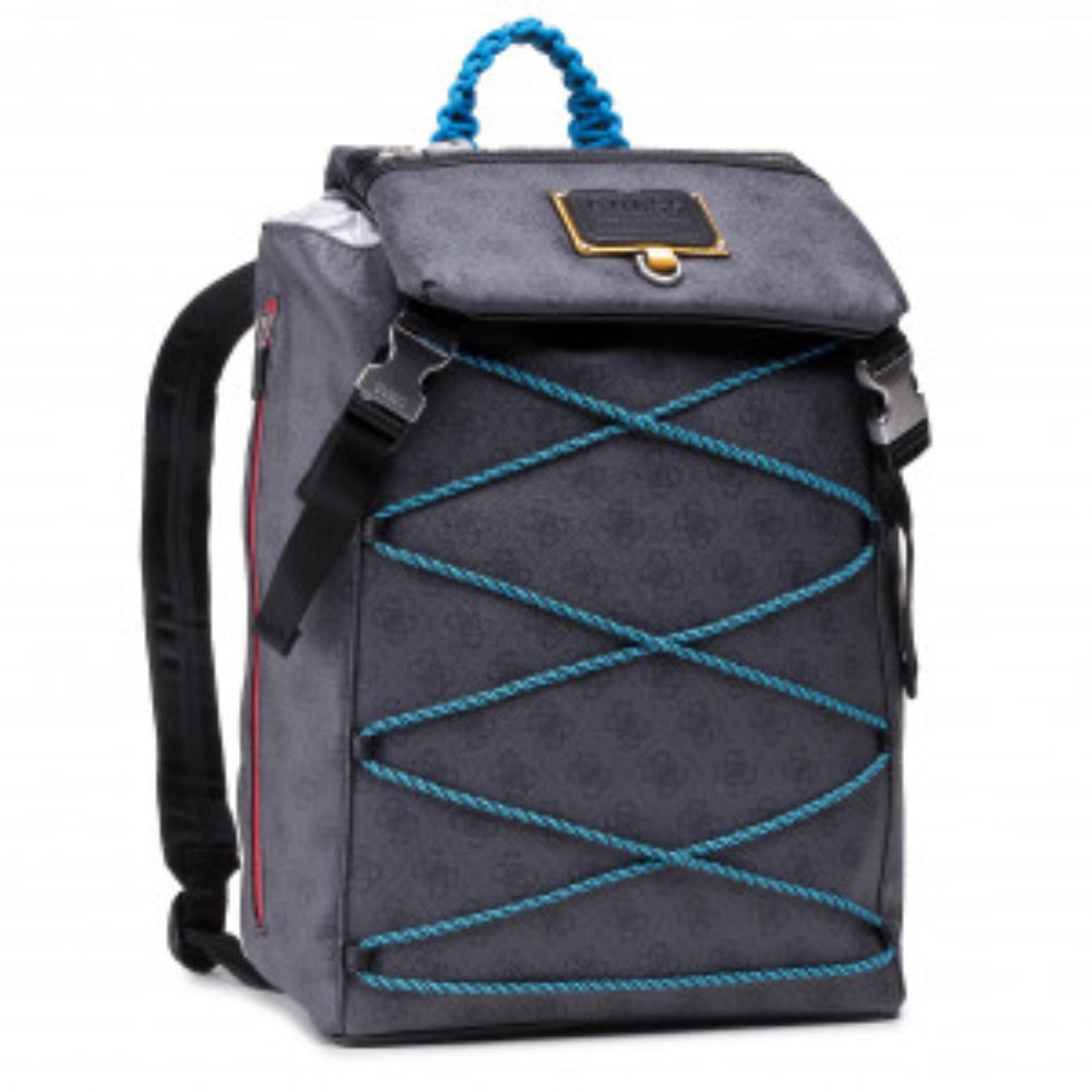 Guess, Salameda, Polyester, Textile Backpack, Blue, Laptop Compartiment, For Men, 14 x 11.5 x 5.5 cm - Feel You