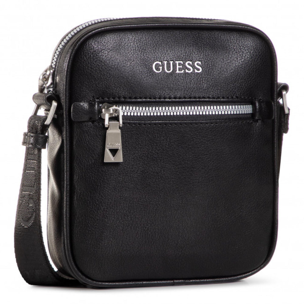 Guess, Scala, Mini, Textile Crossbody Bag, Black, For Men - Feel You