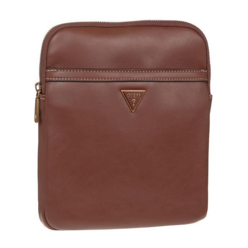 Guess, Scala, Synthetic Leather, Textile Bag, Brown, HMSCALP2223BRO, For Men, 20 x 22.5 x 2.5 cm - Feel You