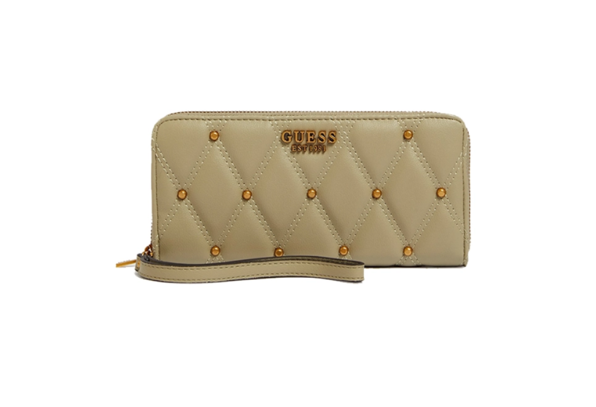 Guess, Triana, Textile Wallet, SLG Large Zip, SWQS8553460, Green, For Women - Feel You