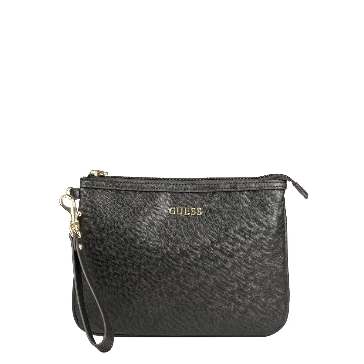Guess, Vanille, Synthetic Leather, Textile Bag, Toiletry, Black, For Women, 25 x 19 x 2 cm - Feel You