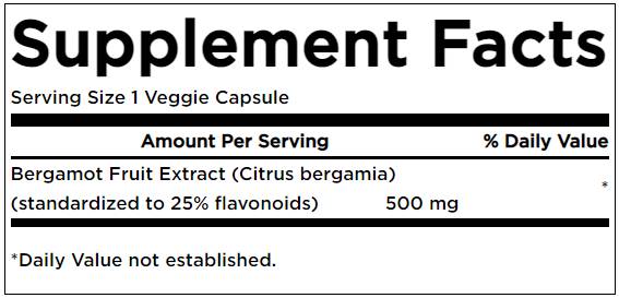Bergamot Extract 500 mg - 30 капсули - Feel You