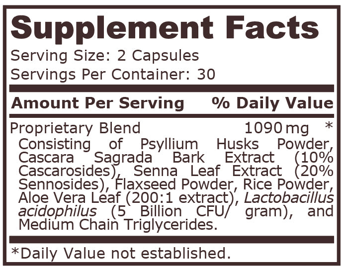 HERBAL LAXATIVE - 60 Capsules - Feel You