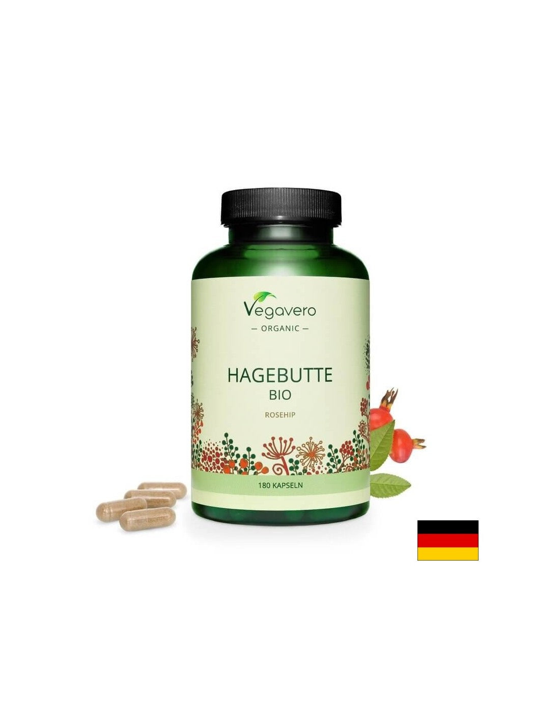 Hagebutte Bio/ Био Шипка, 180 капсули, 100% Vegan Vegavero - Feel You