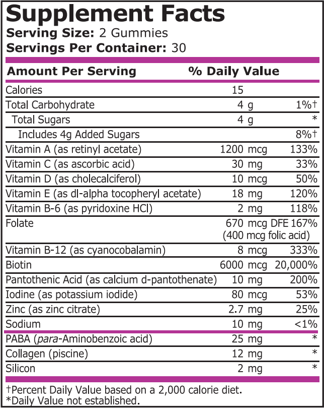 HAIR, SKIN & NAILS PASSION FRUIT - 60 Gummies - Feel You