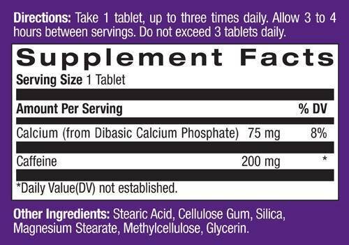 High Caffeine 200 mg. 100 Tabs. - Feel You