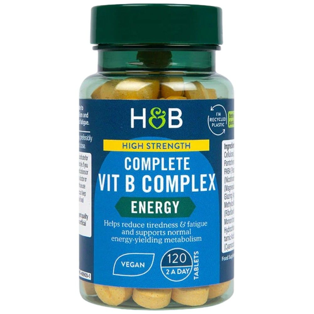 High Strength | Complete Vit B Complex - 120 Таблетки - Feel You