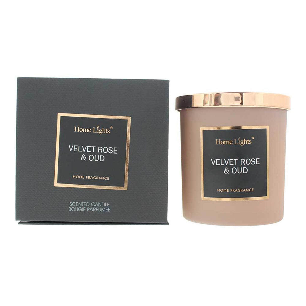 Home Lights, Velvet Rose & Oud, Scented Candle, 215 g - Feel You