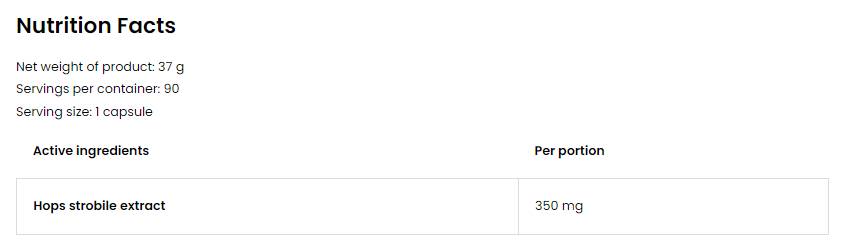 Hops Strobile 350 mg | Vege 90 капсули - Feel You