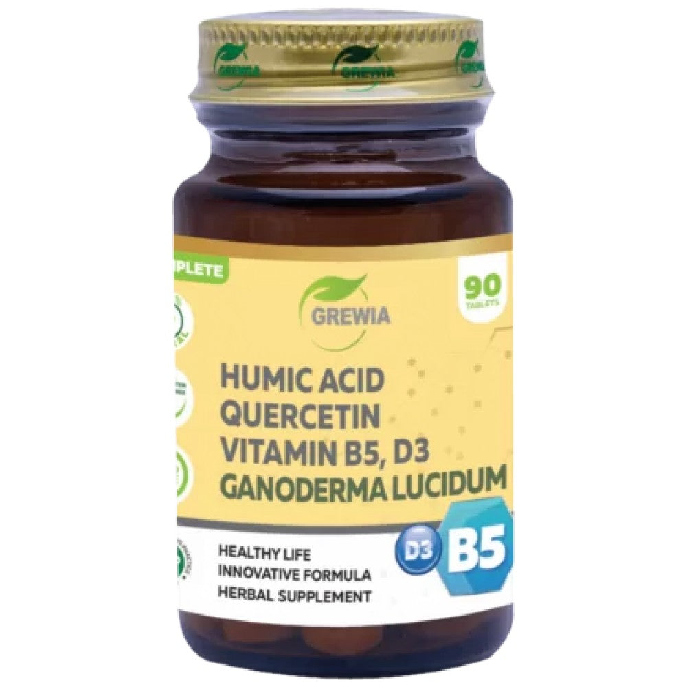Humic Acid, Quercetin, Vitamin B5, D3 & Ganoderma Lucidum - 90 Таблетки - Feel You