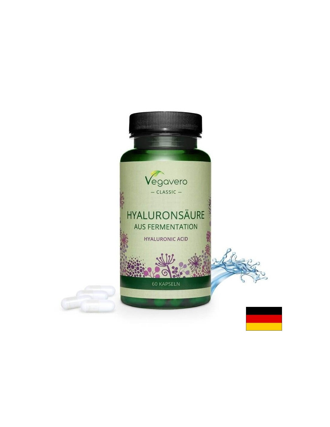 Hyaluronsӓure/ Хиалуронова киселина, 60 капсули, 100% Vegan Vegavero - Feel You
