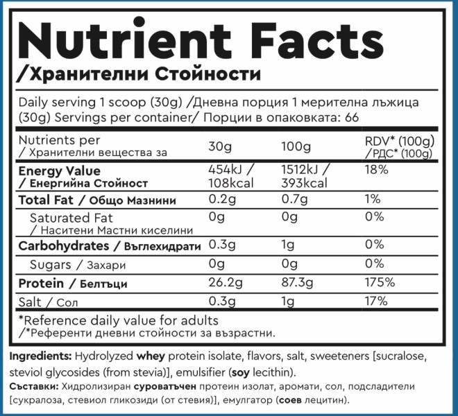 Hydro ISOPRO | 100% Hydrolyzed Isolate - 2000 грама - Feel You