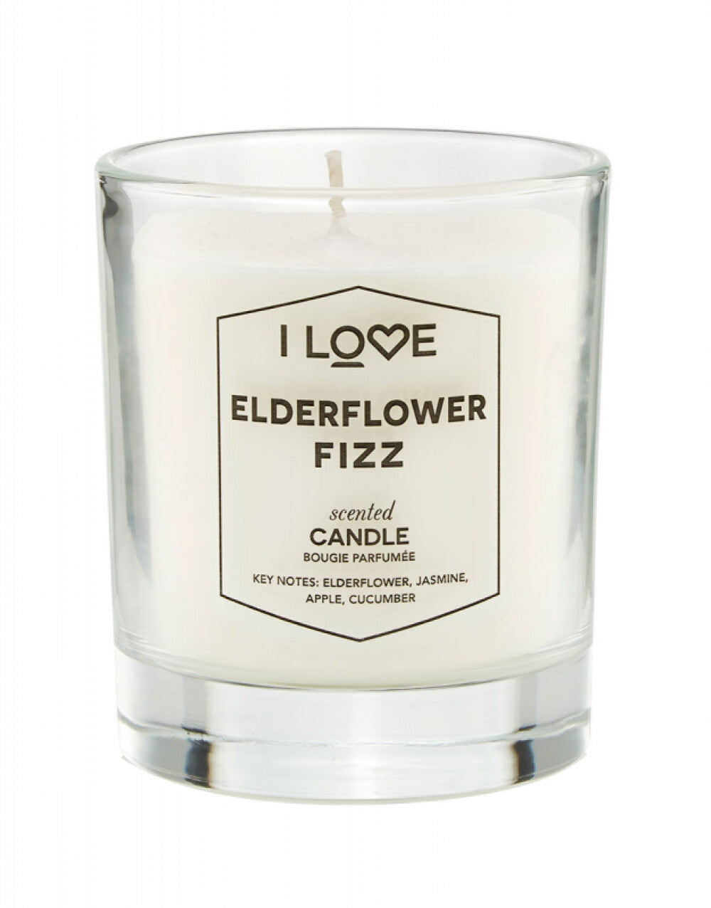 I Love, Elderflower Fizz, Raspberry, Scented Candle, 160 g - Feel You