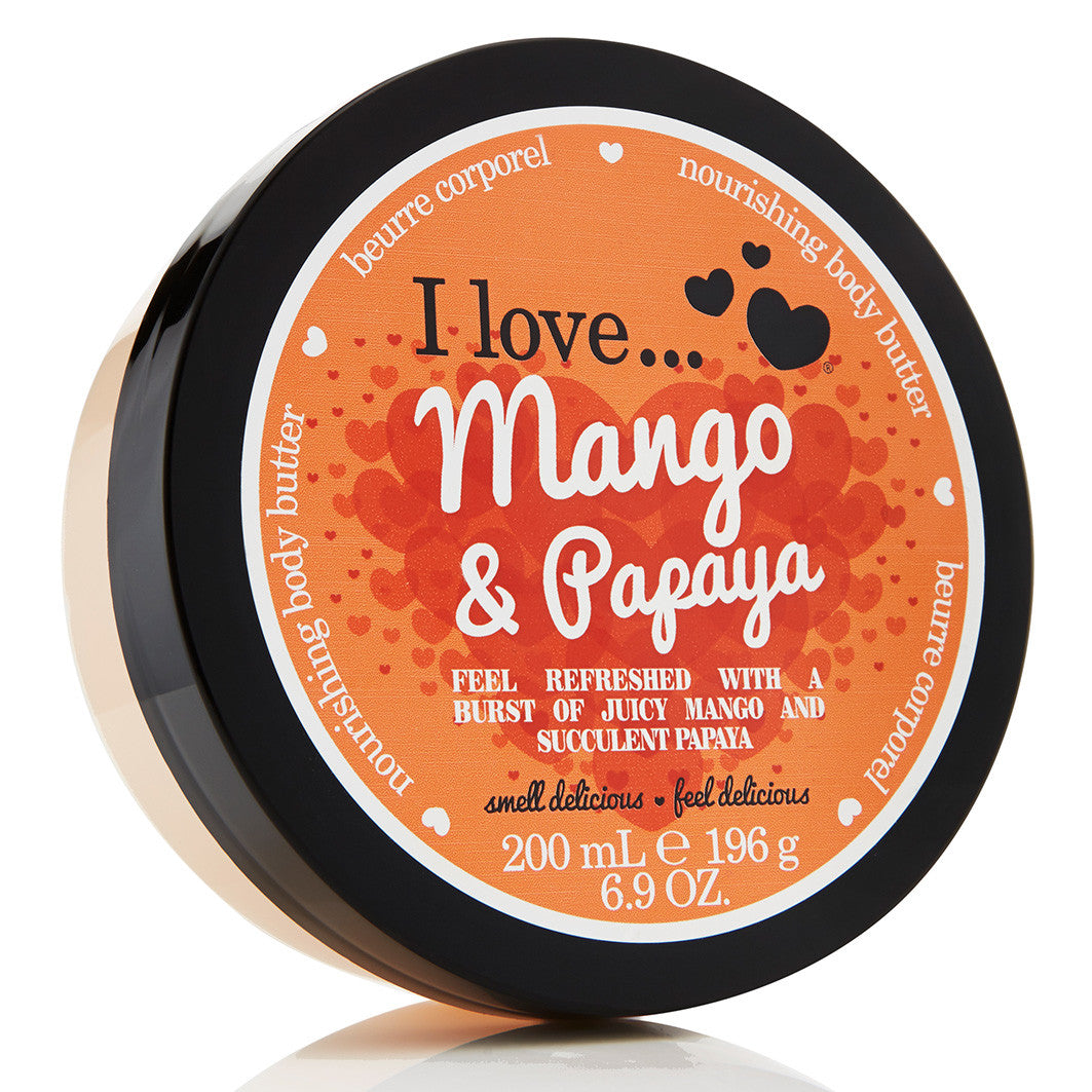 I Love, Mango & Papaya, Hydrating, Body Butter, 200 ml - Feel You