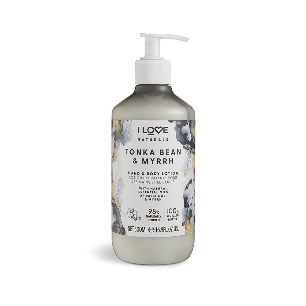 I Love, Naturals Collection, Vegan, Moisturizing & Softening, Tonka Bean & Myrrh, Lotion, For Hands & Body, 500 ml - Feel You