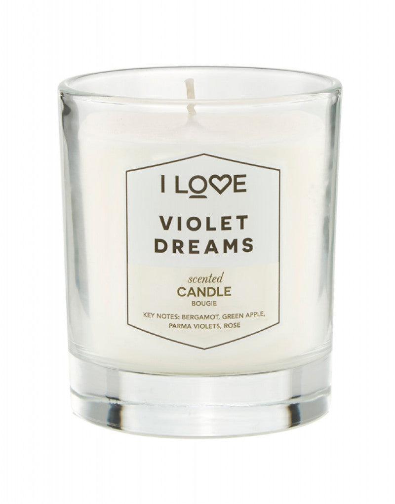 I Love, Signature Collection, Bergamot, Green Apple, Parma Violets, Rose, Scented Candle, 160 g - Feel You
